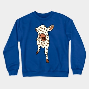 Aesthetic Cow With Brown Spots Crewneck Sweatshirt